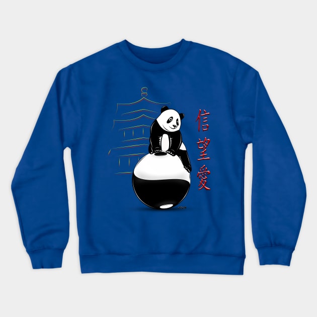 Panda Yin & Yang Crewneck Sweatshirt by asaiphoto